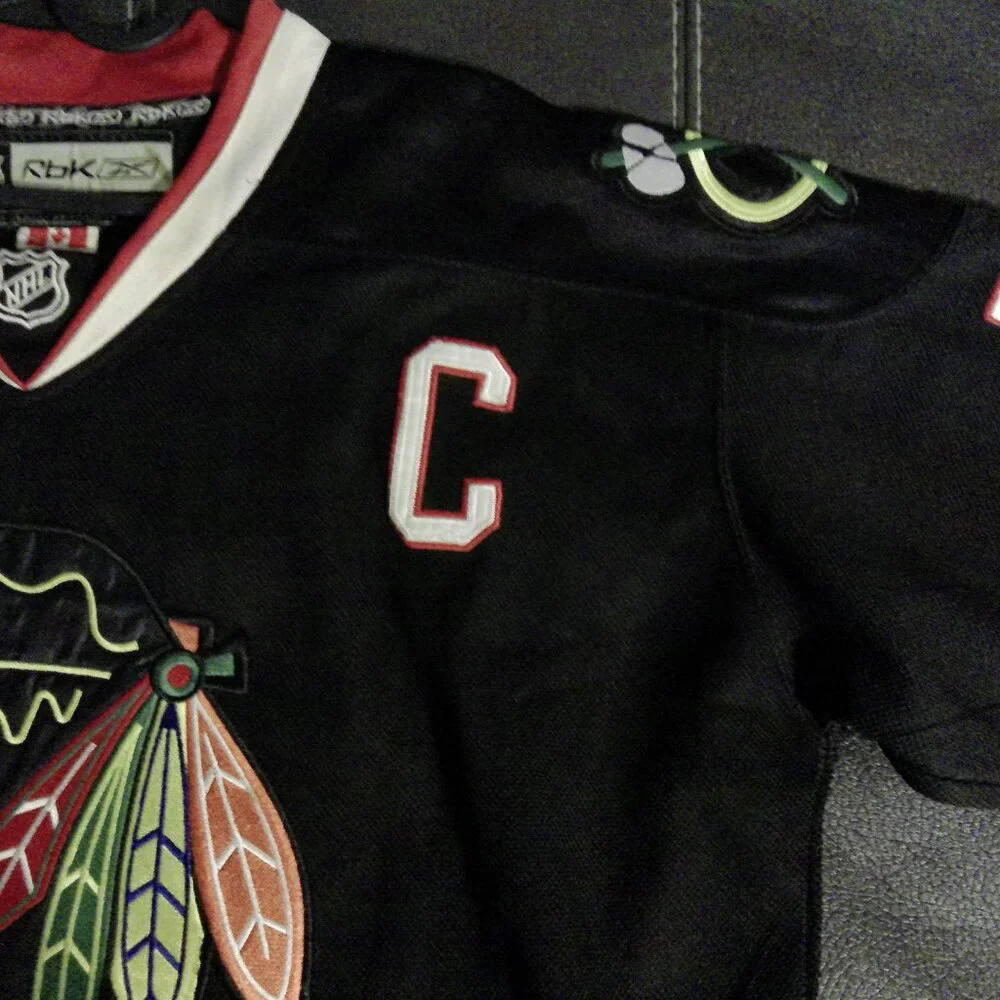 JONATHAN TOEWS CHICAGO BLACKHAWKS BLACK REEBOK PREMIER JERSEY XX-Large - Picture 5 of 14